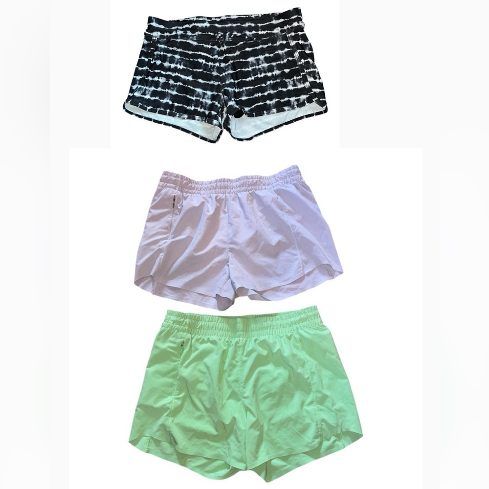 Athleta Girl XXL 16 shorts lot lined tie dye swim shorts athletic green purple